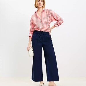 LOFT Breezy Wide Leg Ankle Pants in Twill - Size XSP